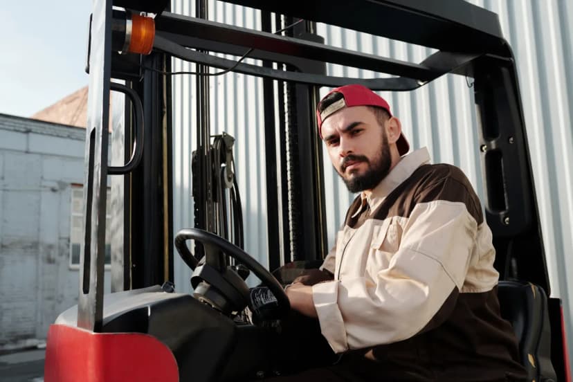 forklift operatörü çalışırken