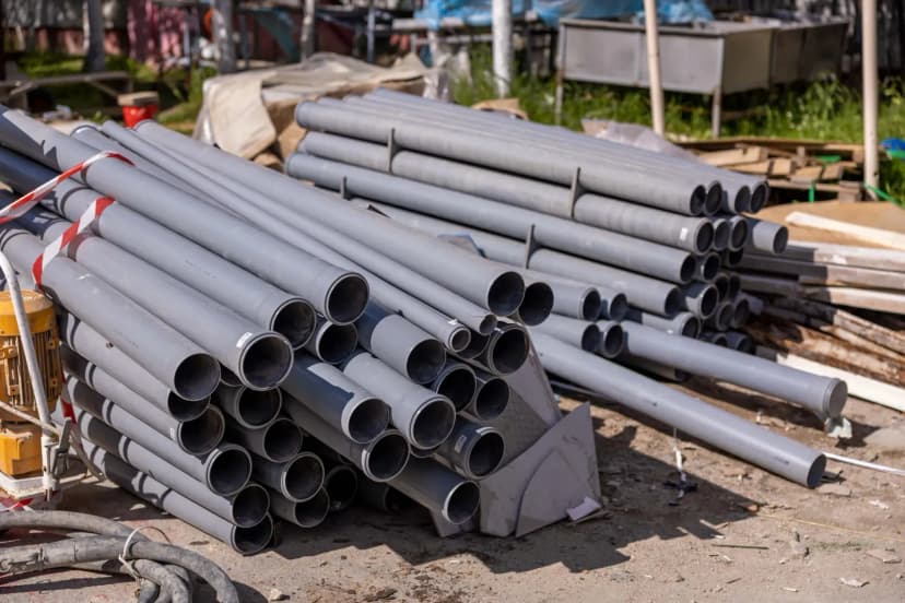 İnşaat alanında PVC profil çalışması