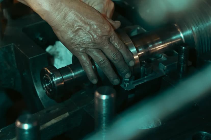 Fabrika ortamında makine onarımı gerçekleştiren uzman