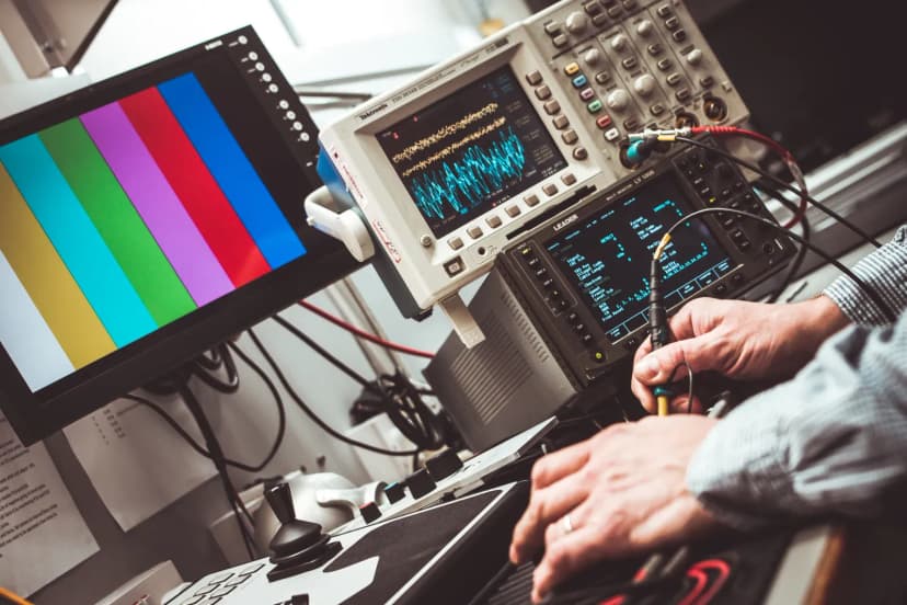 Devre kartı test eden bir gömülü yazılım mühendisi