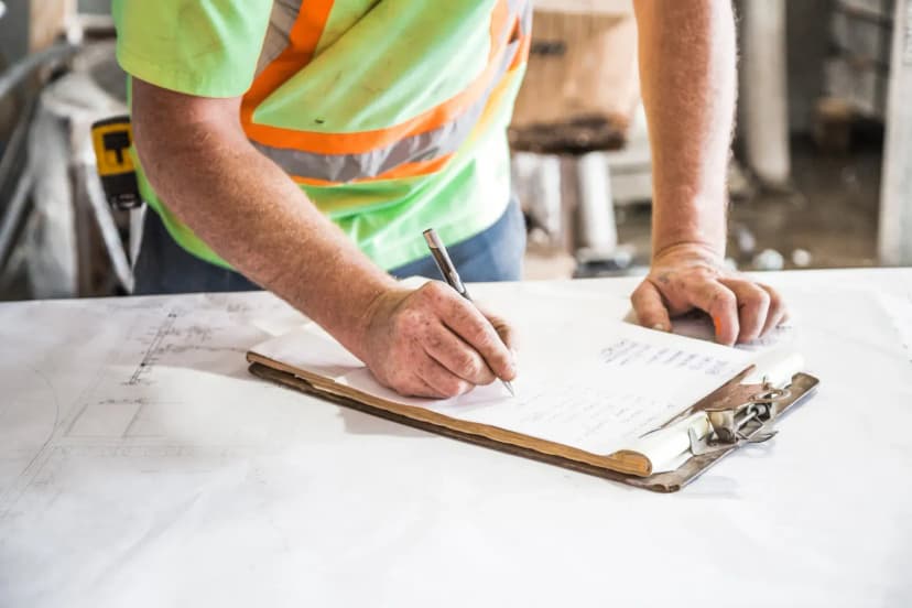 yapı denetim uzmanı tarafından kontrol edilen betonarme yapı