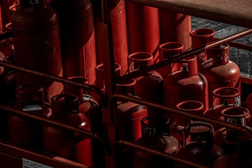 Endüstriyel gaz tüpleri dolum alanı