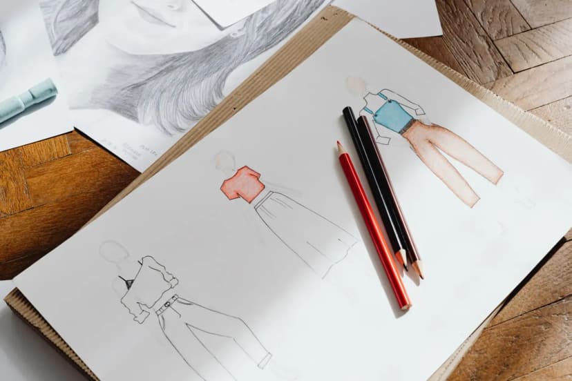 moda tasarım çizimleri ve mezura