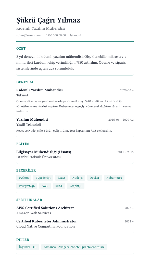 Hukuk Çizgisi CV şablonu - alternatif vurgu rengiyle